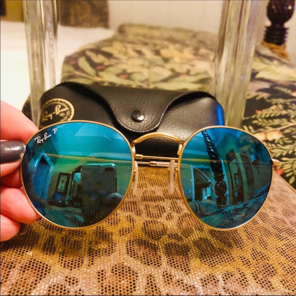 Ray Bans Blue Flash Polarized Lens